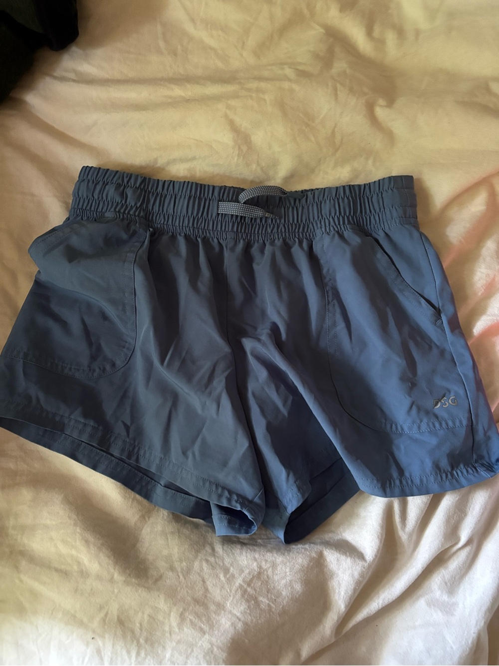 DSG Blue Athletic Shorts with Elastic Waist